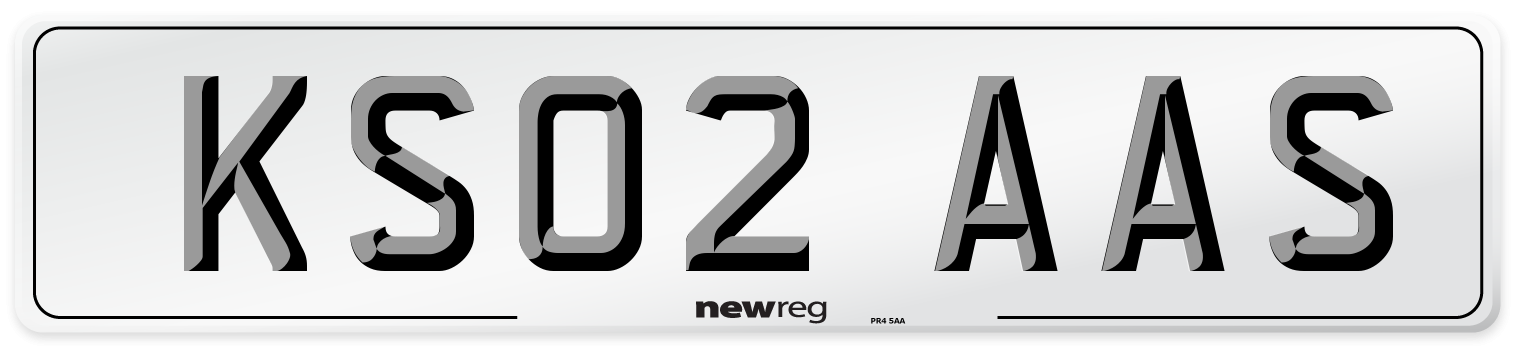 KS02 AAS Number Plate from New Reg